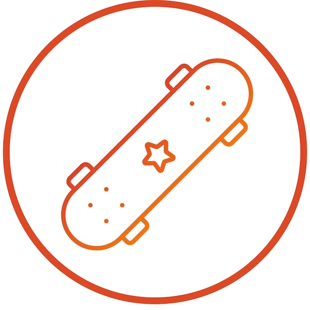 Vetor estilo de ícone de skate de design vetorial