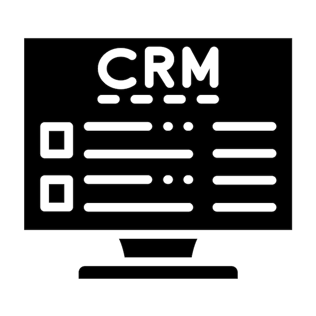 Estilo de ícone de software de CRM de design vetorial