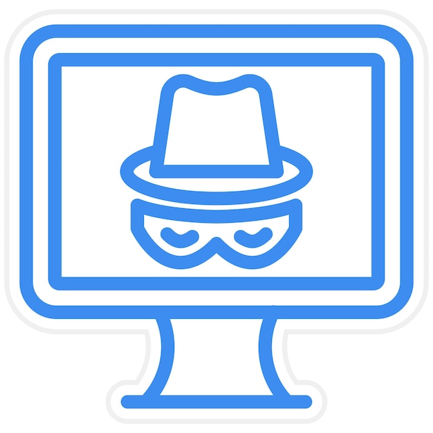 Vetor estilo de ícone de spyware de design vetorial