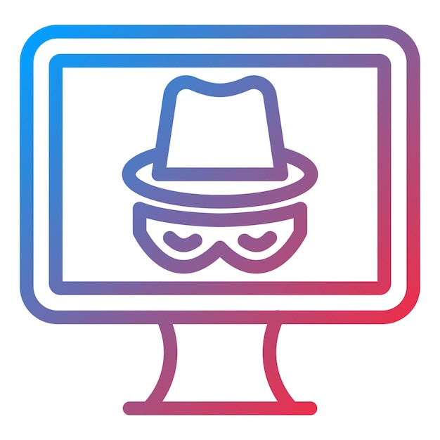 Vetor estilo de ícone de spyware de design vetorial