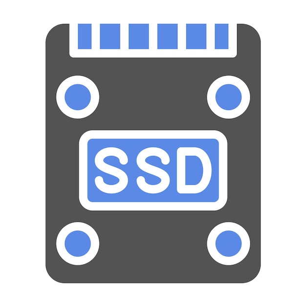 Vetor estilo de ícone de ssd de design vetorial