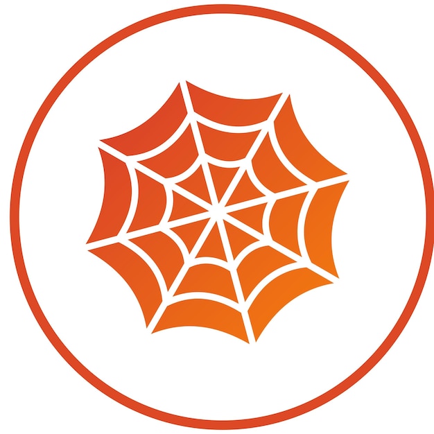 Vetor estilo de ícone de teia de aranha de design vetorial