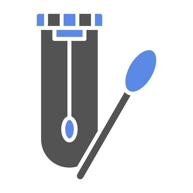 Vetor estilo de ícone de teste de swab de design vetorial