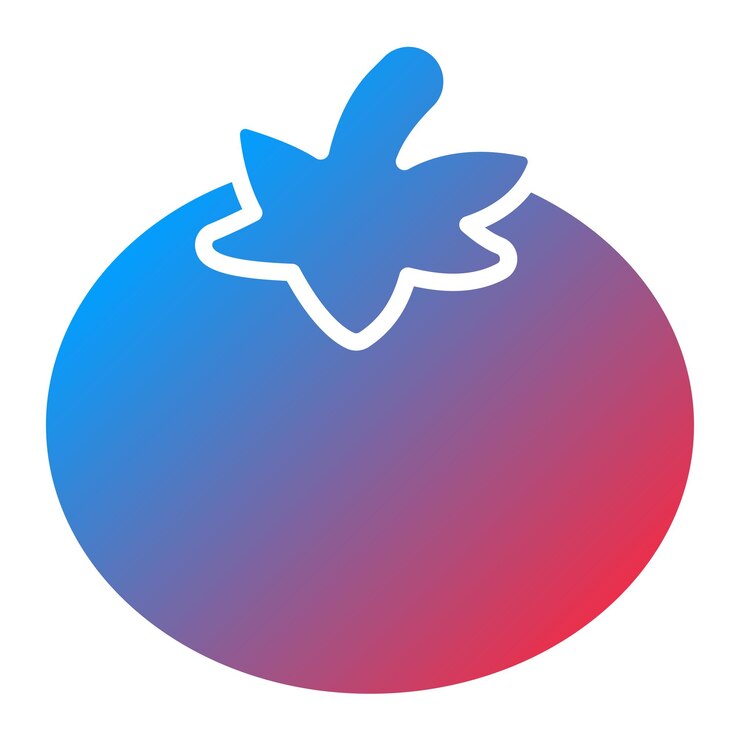 Vetor estilo de ícone de tomate de design vetorial