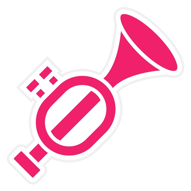 Vetor estilo de ícone de trompete de design vetorial