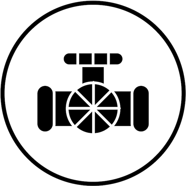 Estilo de ícone de válvula de design vetorial