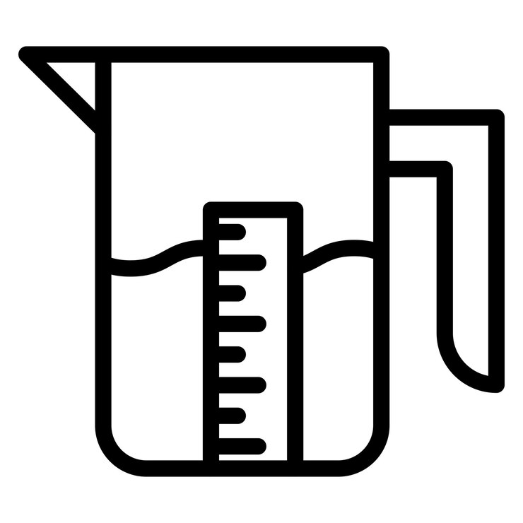 Vetor estilo de ícone de vaso de medição de design vetorial
