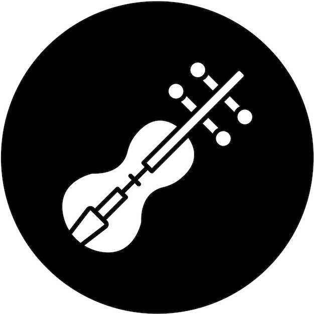 Vetor estilo de ícone de violino de design vetorial