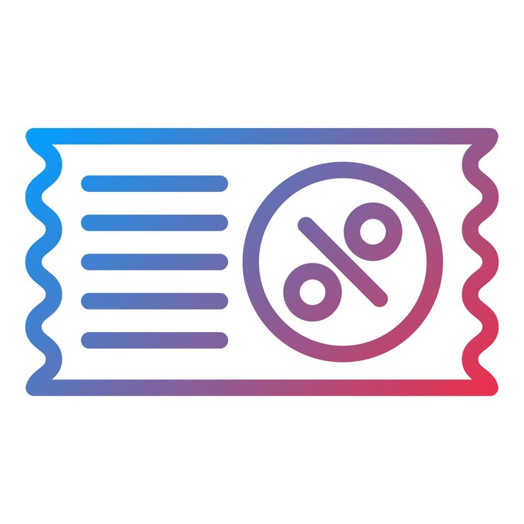 Vetor estilo de ícone de voucher de design vetorial
