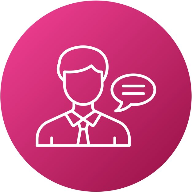 Estilo de ícone do consultor de design vetorial