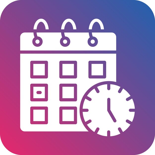 Estilo de ícone do cronograma de design vetorial