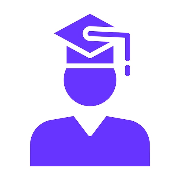 Estilo de ícone do diploma de professor de design vetorial