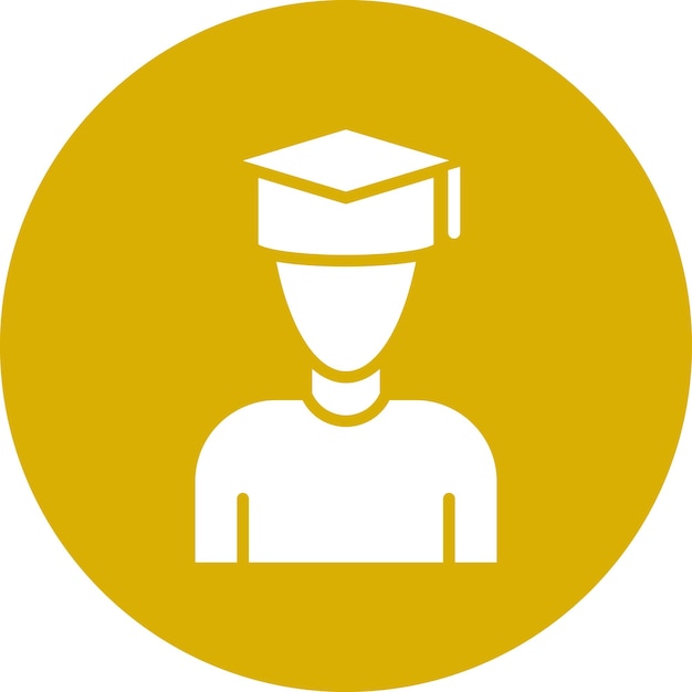 Estilo de ícone do estudante de design vetorial