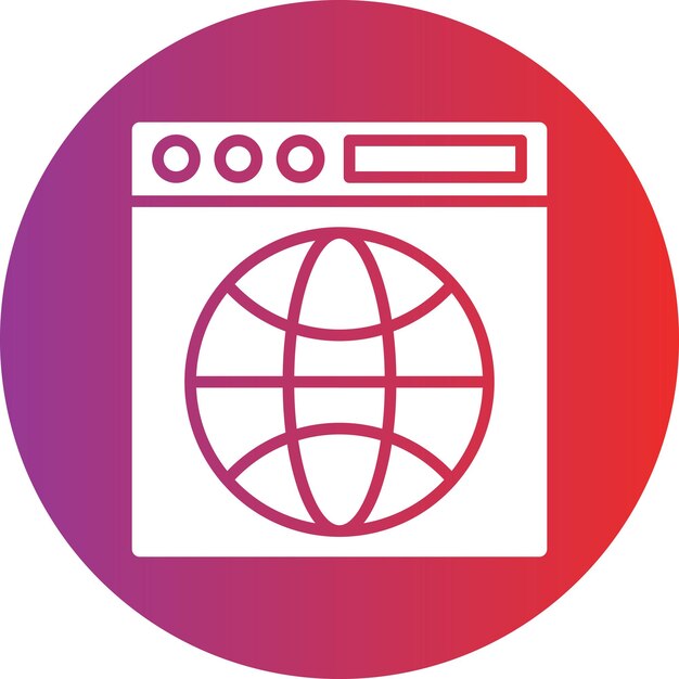 Estilo de ícone do navegador de design vetorial