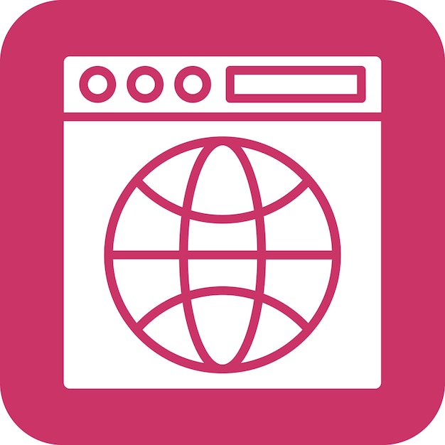 Estilo de ícone do navegador de design vetorial