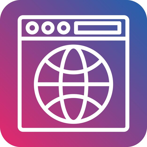 Estilo de ícone do navegador de design vetorial
