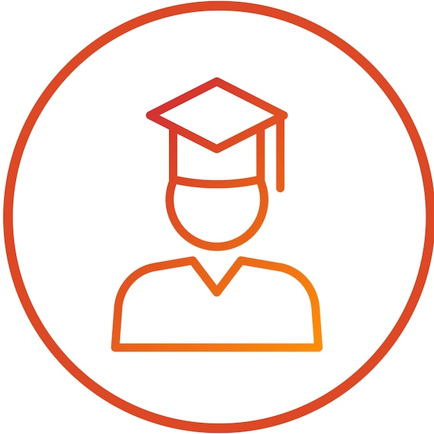 Estilo de ícone do Vector Design Scholar