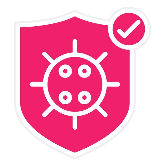 Vetor estilo de ícone do vector design virus defender