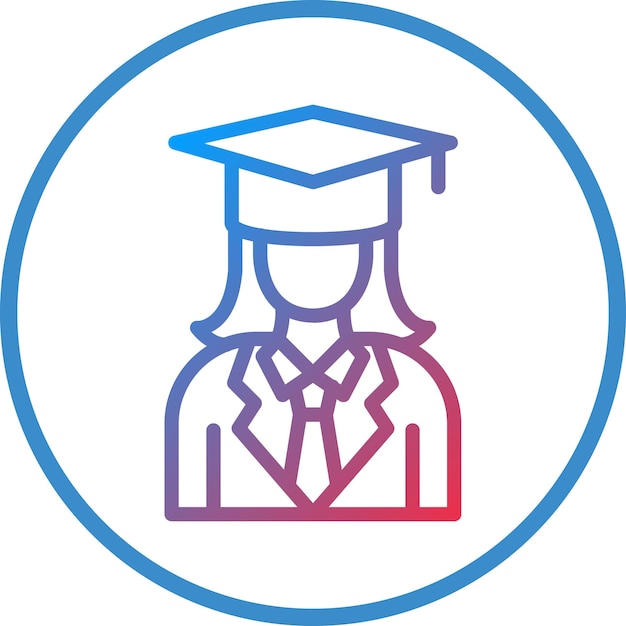 Estilo de ícone feminino de pós-graduação