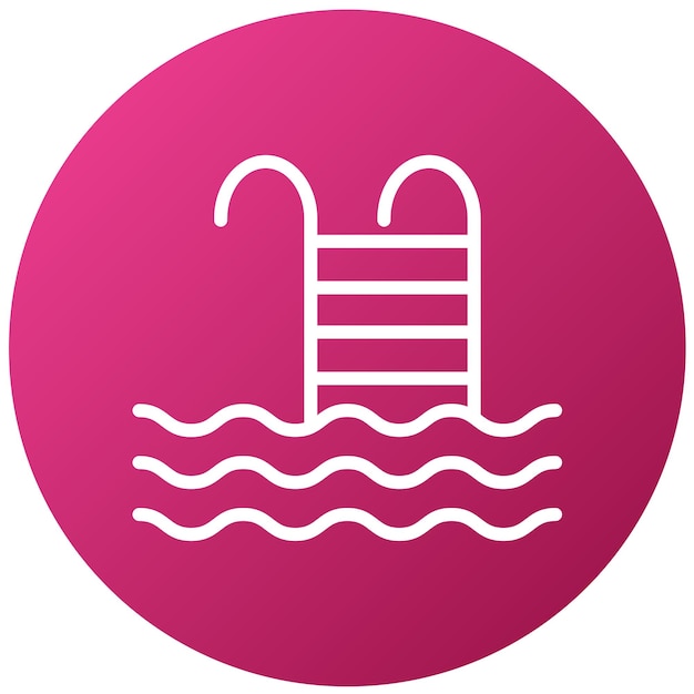 Estilo de ícone flutuante da piscina de design vetorial