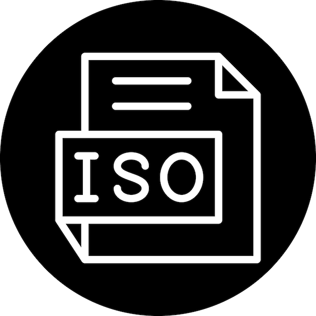 Vetor estilo de ícone iso de design vetorial