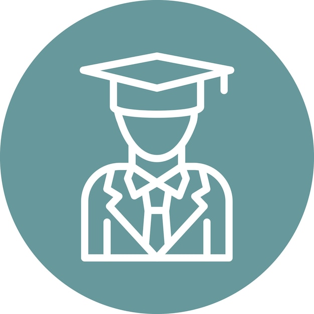 Estilo de ícone masculino de pós-graduação