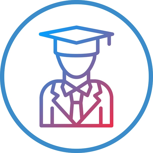 Estilo de ícone masculino de pós-graduação