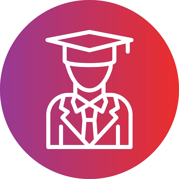 Estilo de ícone masculino de pós-graduação