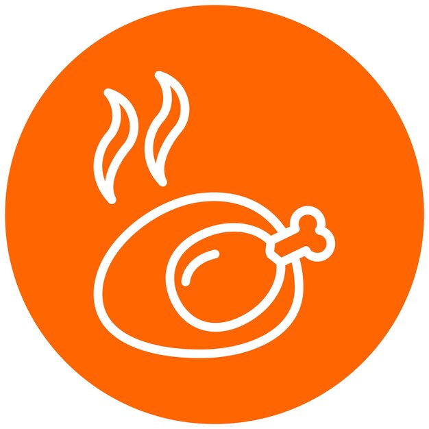 Estilo de ícone não vegetariano de design vetorial