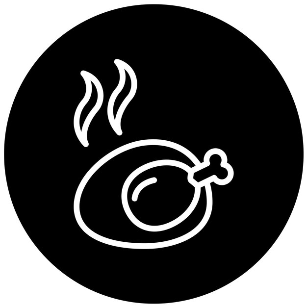 Estilo de ícone não vegetariano de design vetorial