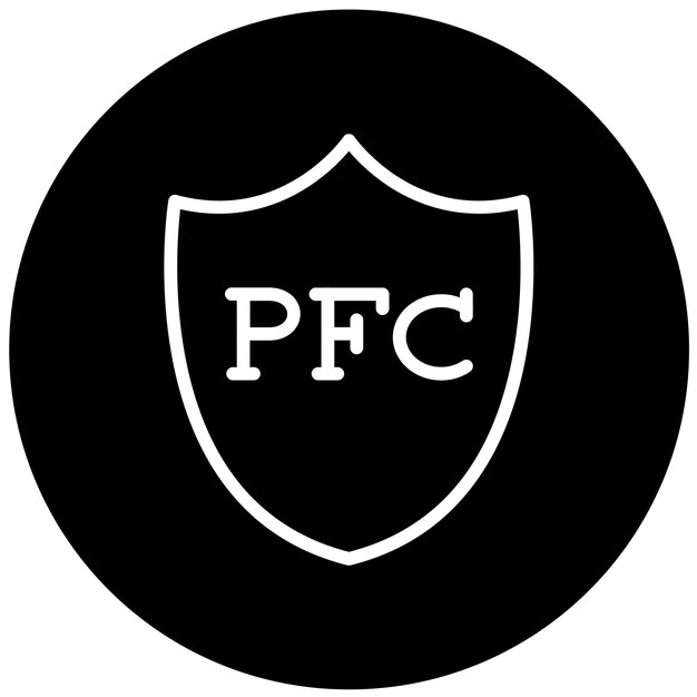 Estilo de ícone pfc passivo de design vetorial