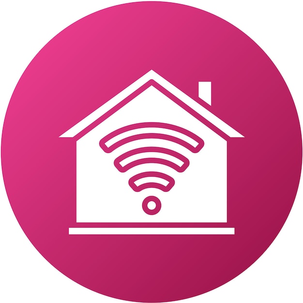 Estilo de ícone wi-fi de design vetorial para casa