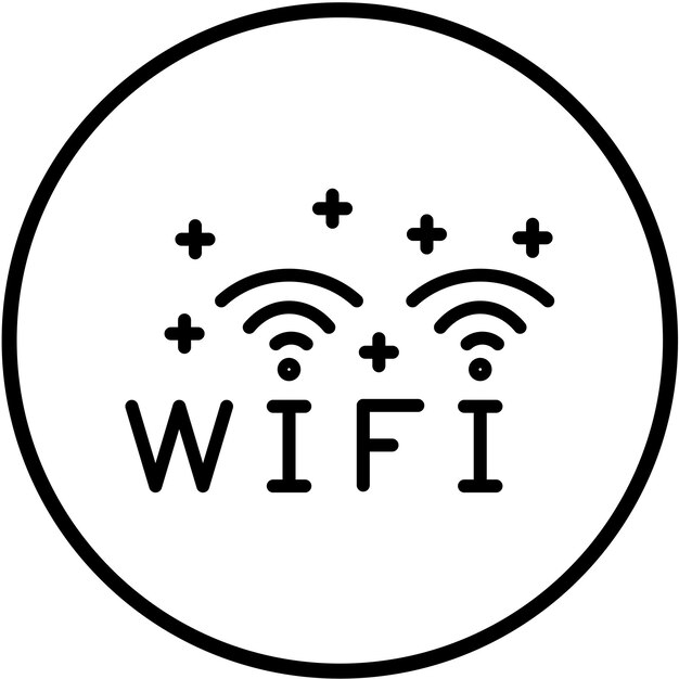 Vetor estilo de ícone wi-fi de design vetorial