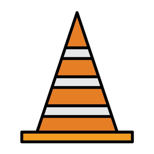 Vetor estilo de ilustração de vector de cone