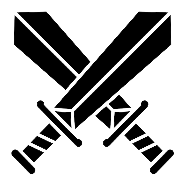 Estilo de ilustração do jogo sword vector