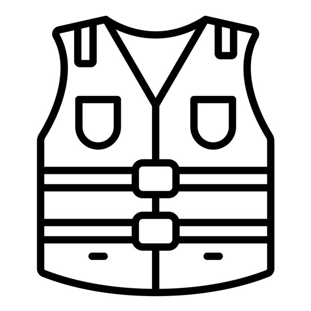 Estilo de ilustração do vetor da jaqueta de trabalho