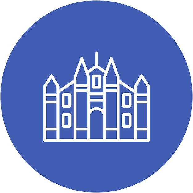 Vetor estilo de ilustração vector da catedral de milão