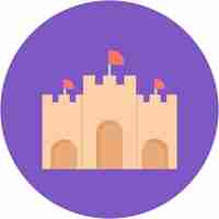 Vetor estilo de ilustração vector do castelo de brinquedos