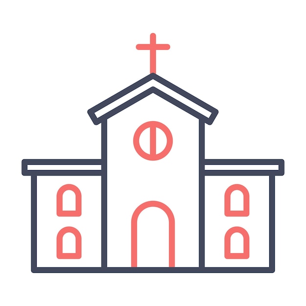 Vetor estilo de ilustração vectorizada da igreja