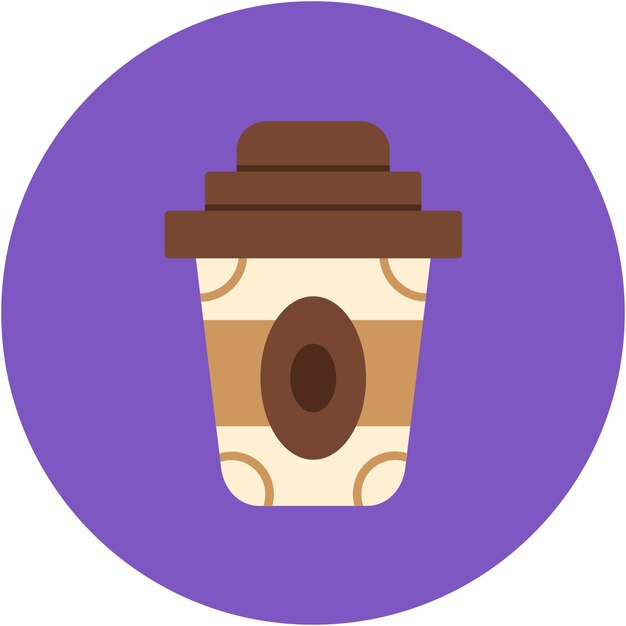 Estilo de Ilustração Vectorizada de Café