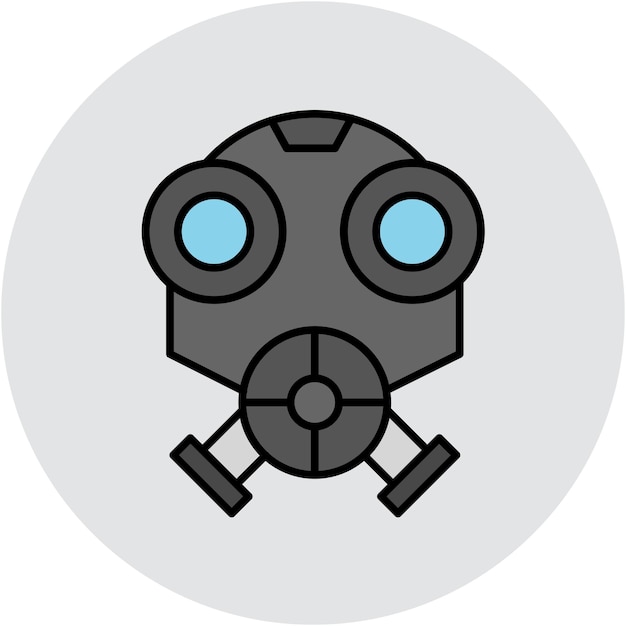 Estilo de ilustração vetorial da máscara do exército