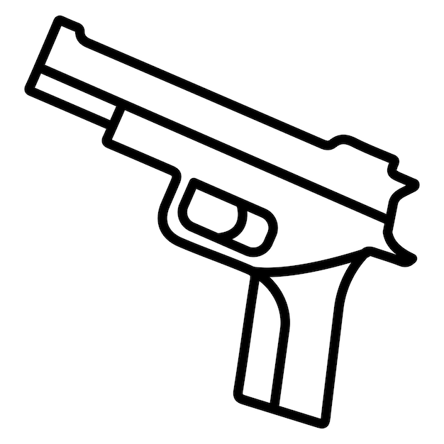 Estilo de ilustração vetorial de armas policiais