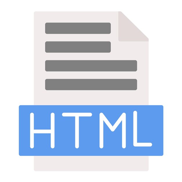 Estilo de ilustração vetorial de arquivo HTML