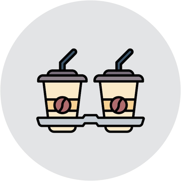 Estilo de ilustração vetorial de café para levar