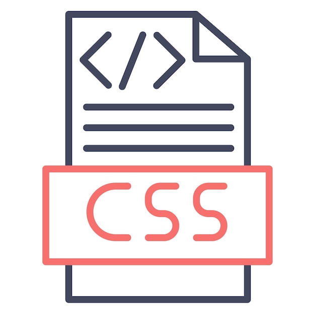 Vetor estilo de ilustração vetorial de código css