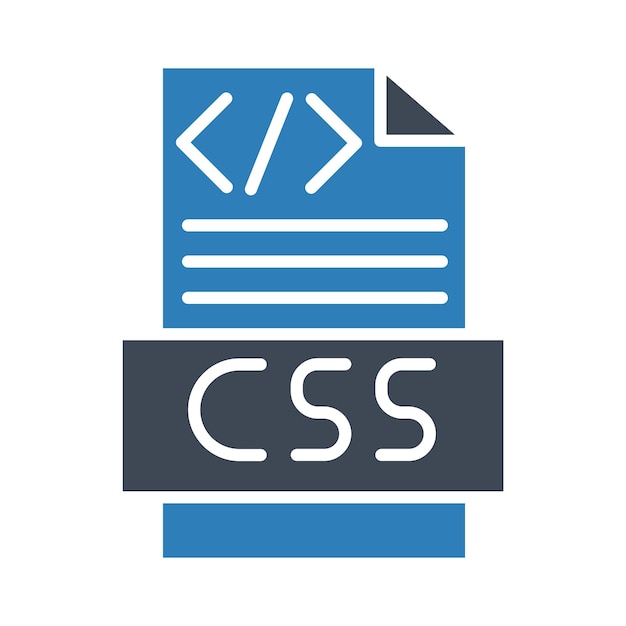 Vetor estilo de ilustração vetorial de código css