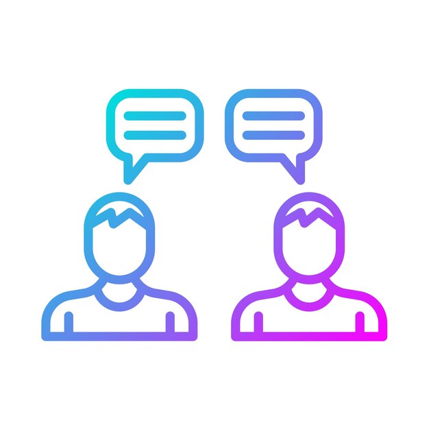 Estilo de ilustração vetorial de conversa de pessoa