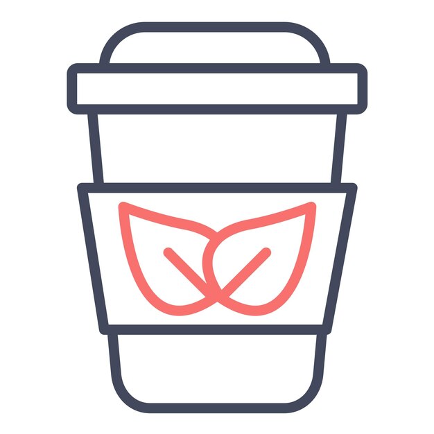 Estilo de ilustração vetorial de menta de café