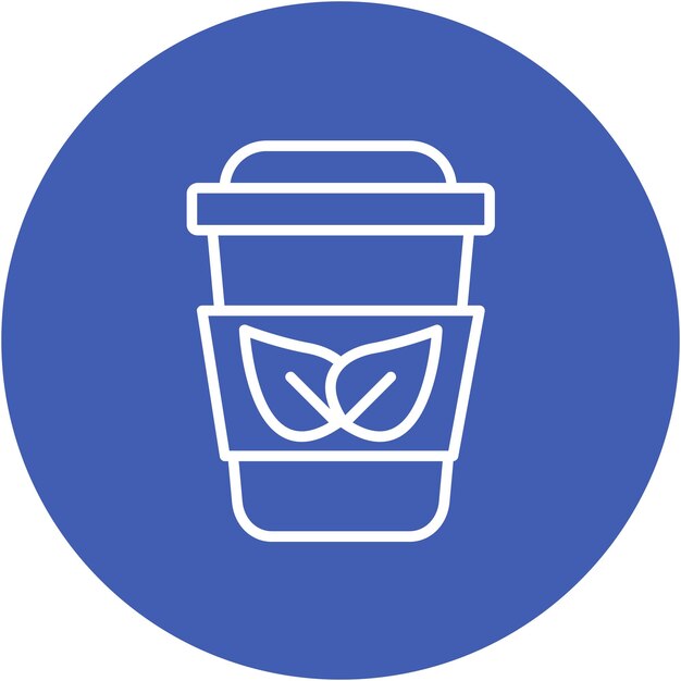 Estilo de ilustração vetorial de menta de café