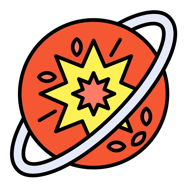 Vetor estilo de ilustração vetorial de supernova